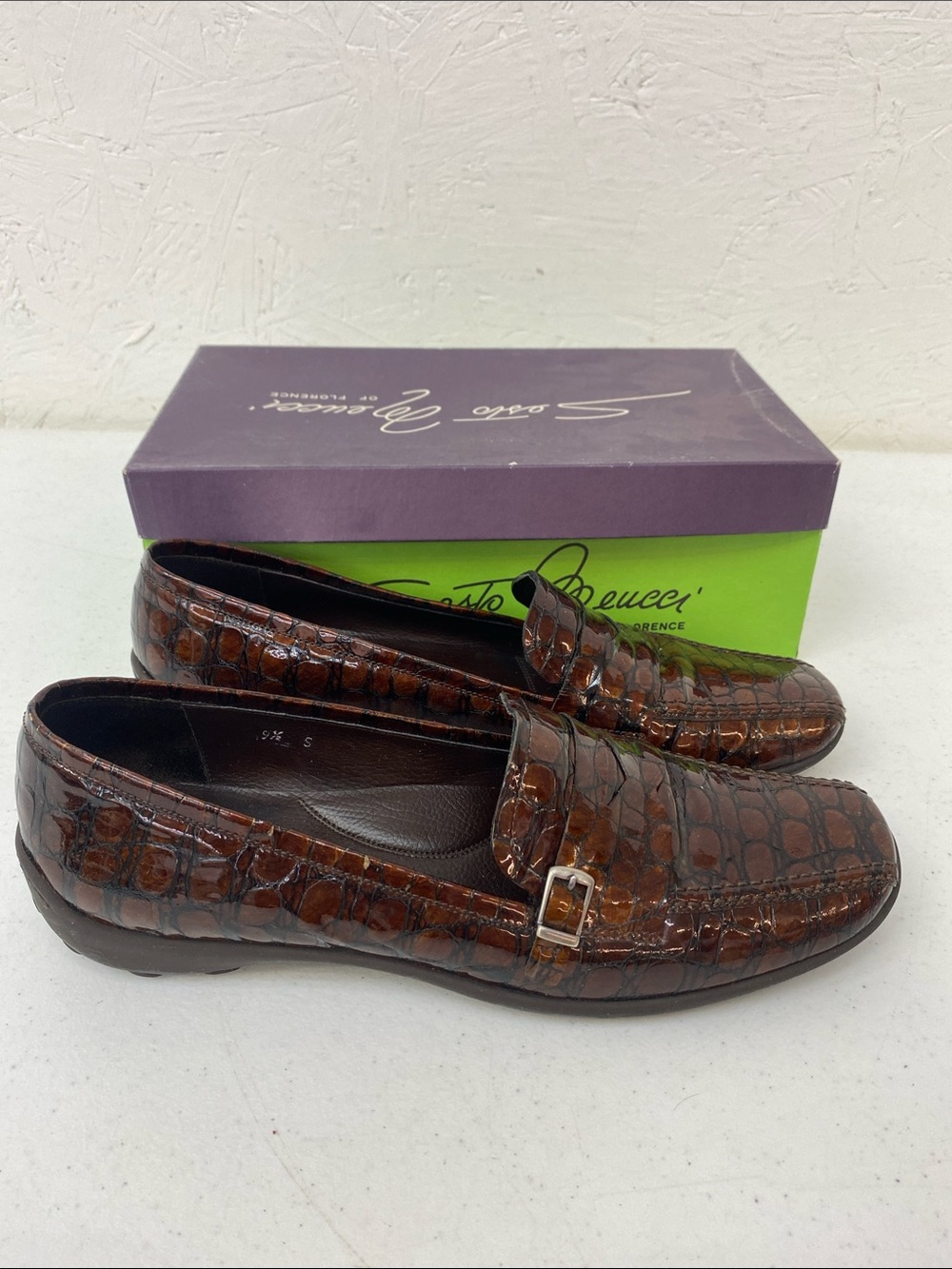 Women’s Sesto Meucci Made in Italy Leather Loafers Size 9.5 Penny Loafers